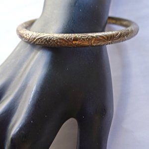 Antique Floral Bangle Bracelet